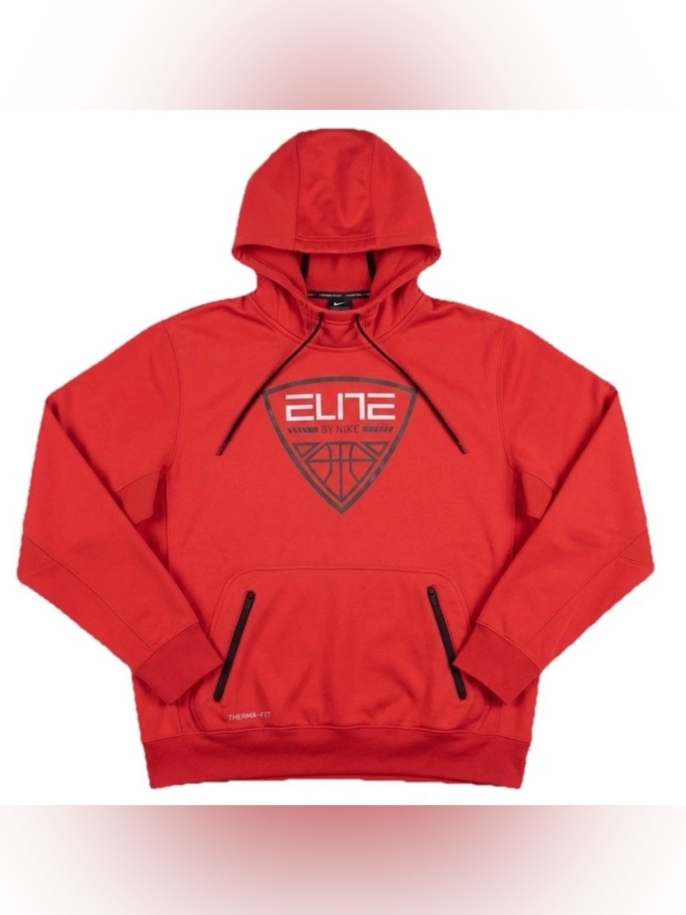 Nike Elite Basketball Therma-Fit Hoodie Red Black Men's Large 2013